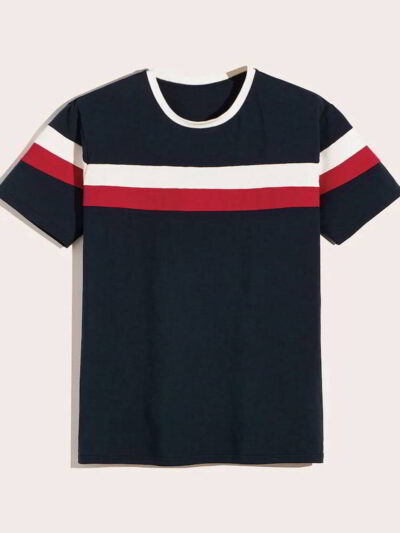 Close-up of a smooth cotton t-shirt, vivid graphic print. Double-stitched seams visible, soft, breathable fabric texture. Gar