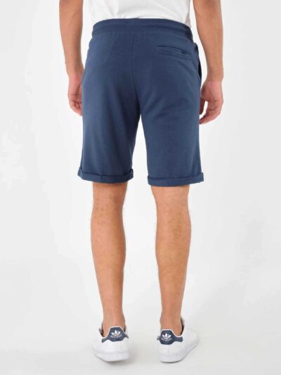 Men's organic cotton tee and shorts set. Soft heathered texture, clean stitching. Sustainable summer style. - View 3 of 5
