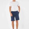 Men's organic cotton tee and shorts set. Soft heathered texture, clean stitching. Sustainable summer style. - View 5 of 5