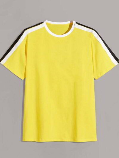 Close-up of soft, breathable custom t-shirt. Quality stitching, smooth fabric, vibrant event design. Short-sleeve, crew neck