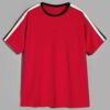 Close-up of soft, breathable custom t-shirt. Quality stitching, smooth fabric, vibrant event design. Short-sleeve, crew neck