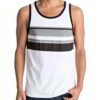 Close-up of a vibrant, custom-printed tank top. Breathable, moisture-wicking fabric, detailed stitching. Ideal for fitness. -