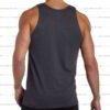 Close-up racerback tank. Soft knit, subtle heather texture. Quality stitching on armholes, neck. Perfect for branding! - View