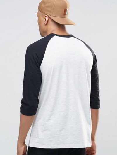 Soft, retail-ready t-shirts wholesale. Close-up shows smooth fabric, quality stitching. Customizable tee, light heather grey,
