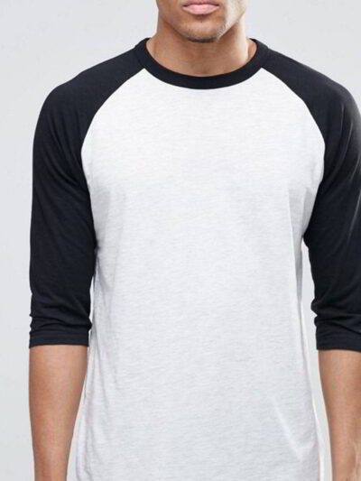 Soft, retail-ready t-shirts wholesale. Close-up shows smooth fabric, quality stitching. Customizable tee, light heather grey,