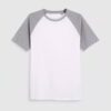Wholesale sports shirts with custom logos. Soft-feel knit, vibrant print, durable stitching. Crew neck, heather grey. Ready f