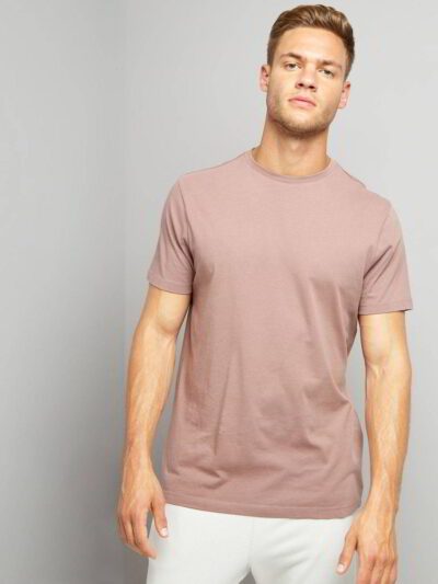 Close-up of a custom printed tee. Notice the smooth cotton blend, vibrant colors, & precise stitching. Short sleeve, crew nec