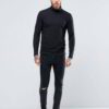 Close-up of custom t-shirts, smooth knit fabric, reinforced stitching at collar. Company uniform, heathered grey, short sleev