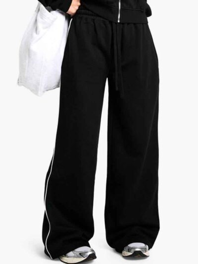 Chic custom women's casual tracksuit and sweatpants combo in soft, durable material with neat stitching - View 1 of 2