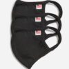Close-up of a vibrant, custom-printed fabric face mask. Notice the soft texture, neat stitching & comfortable ear loops. Mult