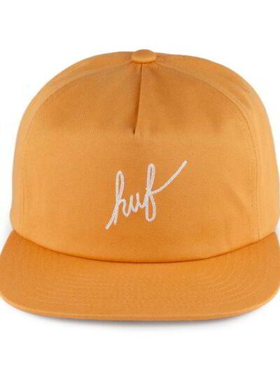Close-up of a structured baseball cap. Front embroidered script, likely cotton twill texture, crisp stitching. Great for team