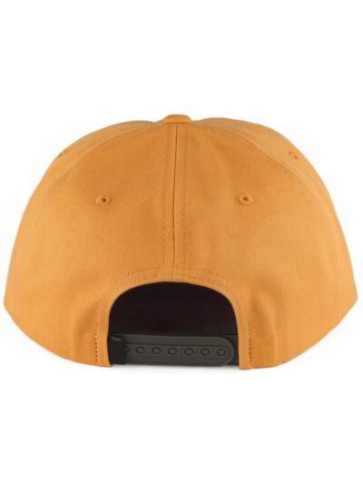 Close-up of a structured baseball cap. Front embroidered script, likely cotton twill texture, crisp stitching. Great for team