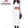 Girls' black crop top sweatsuit. Soft, cozy fleece. Ribbed cuffs, clean stitching. Perfect for active kids or lounging. Dark,