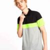 Close-up of a premium cotton polo shirt, textured fabric, clean stitching. Breathable men's wear, available in various colors