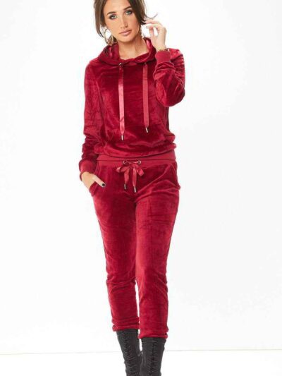 Luxurious velvet joggers set. Close-up shows rich texture, tailored fit, and subtle stitching. Perfect activewear tracksuit f