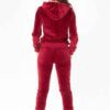 Luxurious velvet joggers set. Close-up shows rich texture, tailored fit, and subtle stitching. Perfect activewear tracksuit f