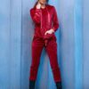 Luxurious velvet joggers set. Close-up shows rich texture, tailored fit, and subtle stitching. Perfect activewear tracksuit f
