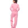 Women's tracksuit: vibrant two-tone design. Soft, slightly shiny fabric, precise stitching. Casual chic style with a relaxed