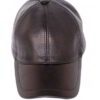 Supple black leather cadet cape, showcasing fine stitching and a relaxed drape. Collar detail prominent. Luxurious texture an