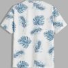 Men's T-shirt with vibrant tropical leaves print. Soft sublimation fabric, clean stitching. Lightweight and breathable, perfe