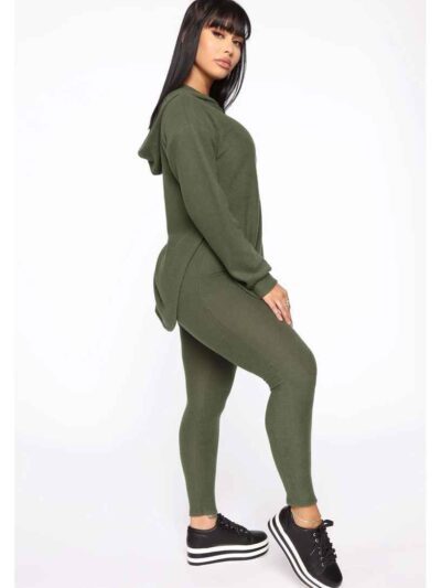 Most Selling Curved Hem Hoodie Sexy Fitting Tracksuit - Premium quality manufacturing view - View 4 of 8