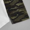 Men's camo raglan tee. Gray heather body, camo sleeves & neck rib. Casual fit, soft feel, visible quality stitching. Perfect