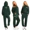 Women's tracksuit set. Soft, breathable fabric with subtle sheen. Athletic fit, clean stitching. Quick-dry sweatpants and jac