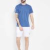 Lightweight running shorts. Breathable fabric texture, subtle stitching. Hints of royal blue. Perfect training apparel. - Vie