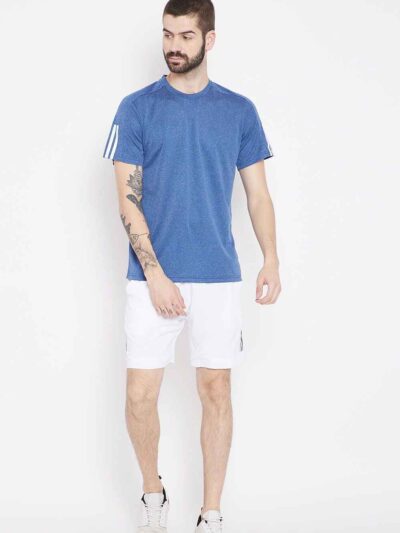 Lightweight running shorts. Breathable fabric texture, subtle stitching. Hints of royal blue. Perfect training apparel. - Vie