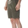 Men's vibrant swim trunks with breathable mesh lining. Close up shows sturdy stitching and quick-drying fabric. Ideal for res