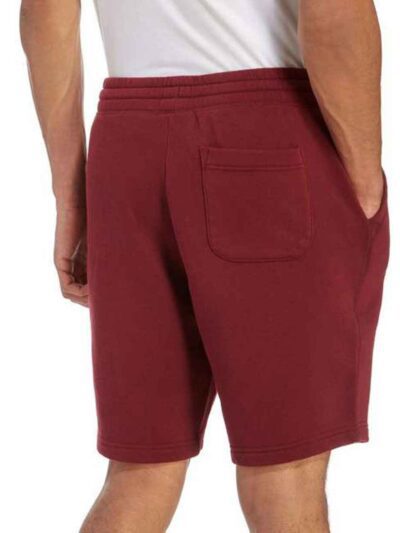 Durable cotton training shorts; close-up reveals robust stitching, soft fabric texture. Ideal workwear in neutral tones. - Vi