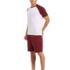 Durable cotton training shorts; close-up reveals robust stitching, soft fabric texture. Ideal workwear in neutral tones. - Vi