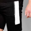 Lightweight travel shorts in a neutral tone, showing fine stitching and a soft, breathable fabric. Ideal casual apparel for v