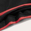 Crimson mesh basketball shorts, textured weave visible. White trim accents. Reinforced stitching. Breathable sport uniform ga