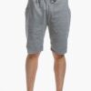 Washed cotton shorts in faded blue. Relaxed fit, visible stitching detail. High-street fashion essential for clothing startup