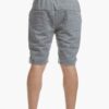 Washed cotton shorts in faded blue. Relaxed fit, visible stitching detail. High-street fashion essential for clothing startup