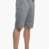 Washed cotton shorts in faded blue. Relaxed fit, visible stitching detail. High-street fashion essential for clothing startup