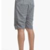 Washed cotton shorts in faded blue. Relaxed fit, visible stitching detail. High-street fashion essential for clothing startup
