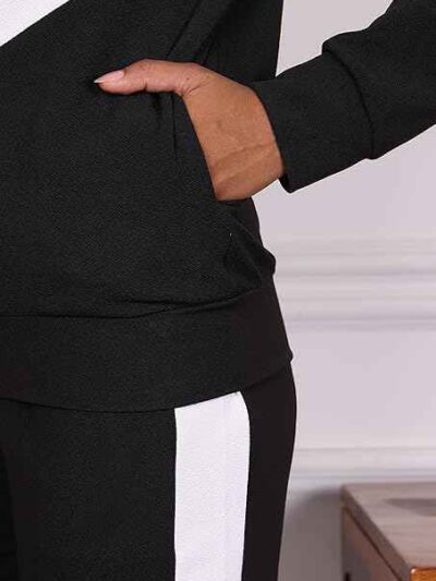 Women's Tracksuit Set: Athletic fit. Soft, heathered moisture-wicking fabric. Reinforced seams. Ideal for activewear. - View