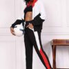 Women's Tracksuit Set: Athletic fit. Soft, heathered moisture-wicking fabric. Reinforced seams. Ideal for activewear. - View