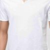 Close-up of open-collar polo shirt; textured fabric, clean stitching, sporty design. Perfect for club uniforms. Team apparel.