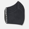 Blue outdoor face mask, durable woven fabric with fine stitching, custom logo print. Breathable protection for cycling, hikin