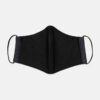 Blue outdoor face mask, durable woven fabric with fine stitching, custom logo print. Breathable protection for cycling, hikin
