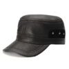 Close-up of a heather gray bomber hat, polar fleece lining visible. Adjustable ear flaps with quilted stitching detail offer