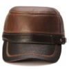 Close-up of a heather gray bomber hat, polar fleece lining visible. Adjustable ear flaps with quilted stitching detail offer