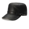 Close-up of a heather gray bomber hat, polar fleece lining visible. Adjustable ear flaps with quilted stitching detail offer