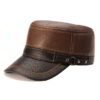 Close-up of a heather gray bomber hat, polar fleece lining visible. Adjustable ear flaps with quilted stitching detail offer