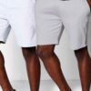 Lightweight gym shorts in heather grey; breathable mesh panels enhance ventilation. Close-up shows fine stitching detail and