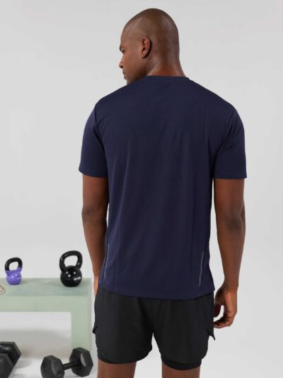 Men's high-end streetwear short set. Textured fabric, subtle stitching, tailored fit. Two-piece design, likely breathable mat