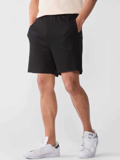 Men's short set with bold graphic print. Relaxed fit, soft cotton texture, durable stitching. Perfect casual summer outfit in